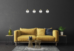 Lampa wisząca 4xE27 MIRAGE BLACK/GOLD