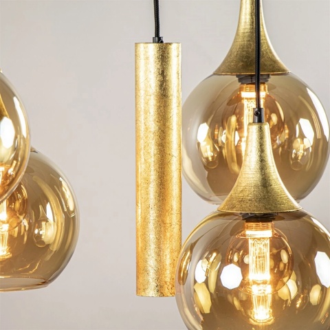Pendant lamp 5xE27 + 3xGU10 CALYPSO BLACK/GOLD 2886