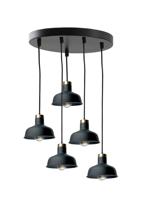 Lampa wisząca 5xE27 HEBE BLACK