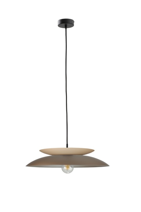 Lampa wisząca 1xE27 Ferro Brown/Latte