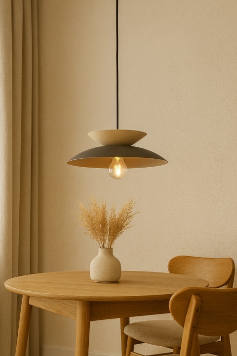 Lampa wisząca 1xE27 Ferro Brown/Latte