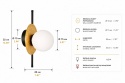Kinkiet 1xE14 Luma Black/Gold