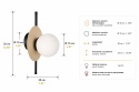 Kinkiet 1xE14 Luma Black/Latte