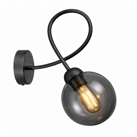 Kinkiet 1xE14 Lyra Black Smoky II