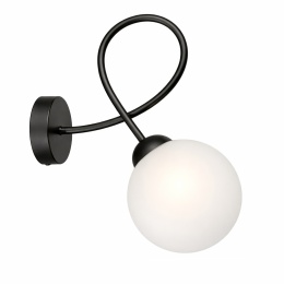 Kinkiet 1xE14 Lyra Black/White