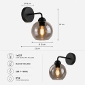 Kinkiet 1xE27 COSMO BLACK