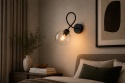 Kinkiet 1xE27 Lyra Black/Clear