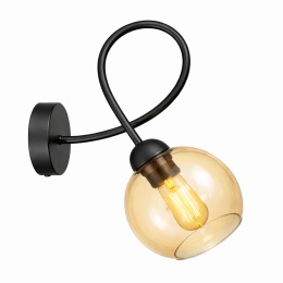 Wall Lamp 1xE27 Lyra Black/Honey