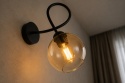 Kinkiet 1xE27 Lyra Black/Honey