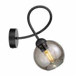 Wall Lamp 1xE27 Lyra Black/Smoky