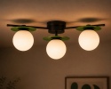 Lampa sufitowa 3xE14 Luma Black/Khaki