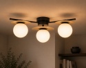Lampa sufitowa 3xE14 Luma Black/Latte