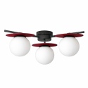 Lampa sufitowa 3xE14 Luma Black/Wine
