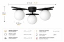 Lampa sufitowa 3xE14 Luma Black