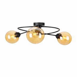 Lampa sufitowa 3xE14 Lyra Black/Honey II