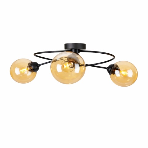 Lampa sufitowa 3xE14 Lyra Black/Honey II