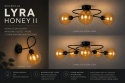 Lampa sufitowa 3xE14 Lyra Black/Honey II