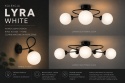 Lampa sufitowa 3xE14 Lyra Black/White