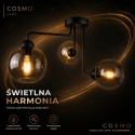 Ceiling Lamp 3xE27 COSMO BLACK