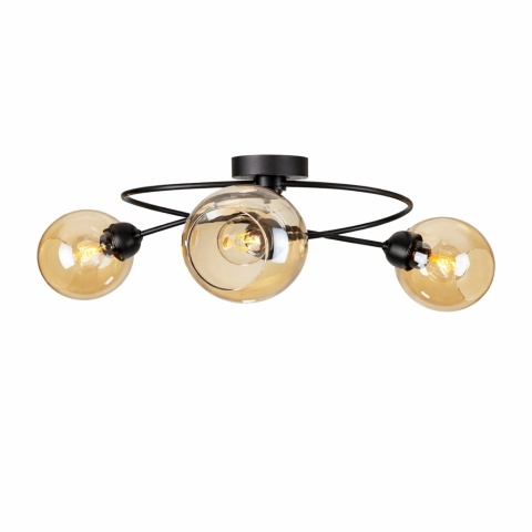 Lampa sufitowa 3xE27 Lyra Black/Honey