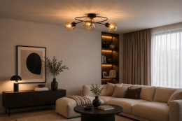 Ceiling Lamp 3xE27 Lyra Black/Honey