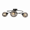 Lampa sufitowa 3xE27 Lyra Black/Smoky