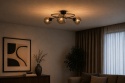 Lampa sufitowa 3xE27 Lyra Black/Smoky