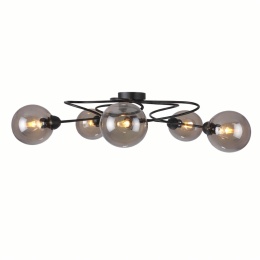 Ceiling Lamp 5xE14 Lyra Black/Smoky II