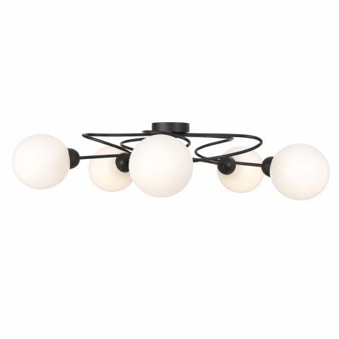 Lampa sufitowa 5xE14 Lyra Black/White