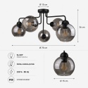 Ceiling Lamp 5xE27 COSMO BLACK