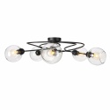 Lampa sufitowa 5xE27 Lyra Black/Clear