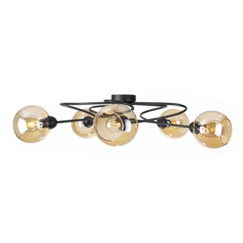 Lampa sufitowa 5xE27 Lyra Black/Honey