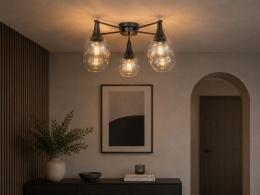 Lampa sufitowa 5xE27 STAR CLEAR BLACK