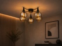 Lampa sufitowa 5xE27 STAR HONEY BLACK