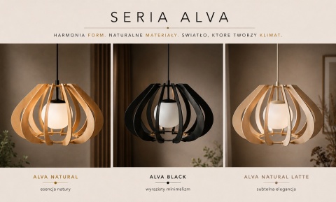 Lampa wisząca 1xE14 Alva Black