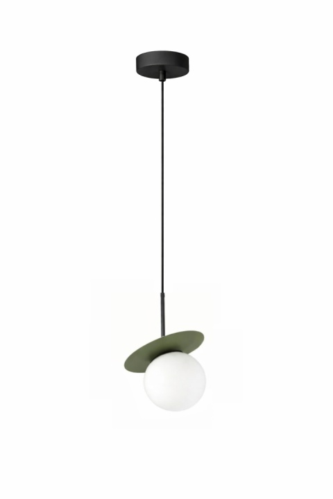 Lampa wisząca 1xE14 Aura Black/Khaki