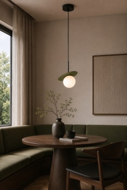 Lampa wisząca 1xE14 Aura Black/Khaki
