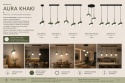Lampa wisząca 1xE14 Aura Black/Khaki