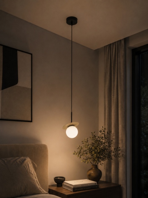 Lampa wisząca 1xE14 Aura Black/Latte