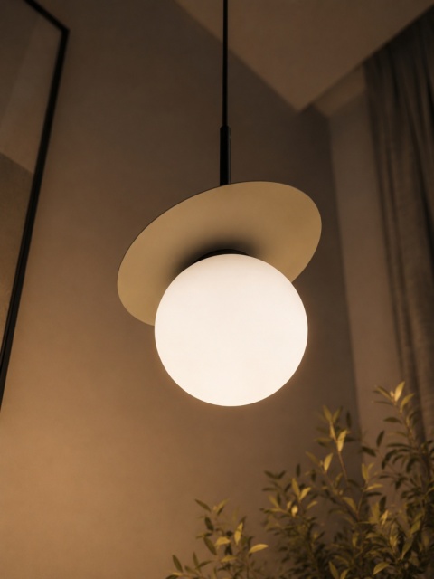 Lampa wisząca 1xE14 Aura Black/Latte