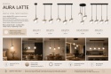 Lampa wisząca 1xE14 Aura Black/Latte