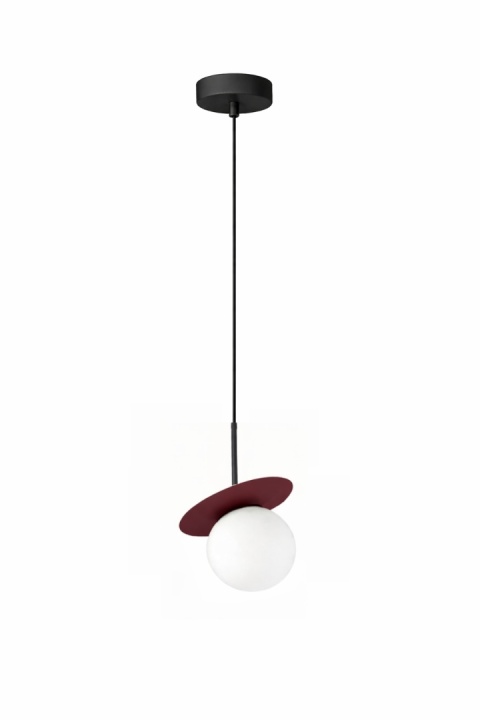 Lampa wisząca 1xE14 Aura Black/Wine