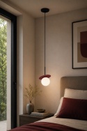 Lampa wisząca 1xE14 Aura Black/Wine