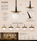 Lampa wisząca 1xE14 Aura Black