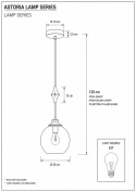 Lampa wisząca 1xE27 Astoria