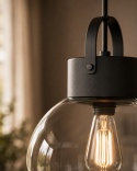 Lampa wisząca 1xE27 Hanson Black