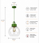 Lampa wisząca 1xE27 Hanson Khaki