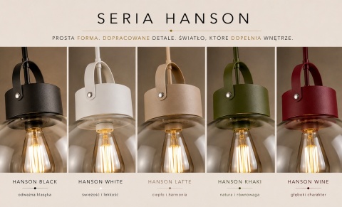 Lampa wisząca 1xE27 Hanson Khaki