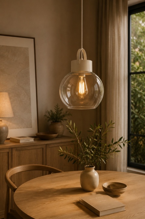 Pendant Lamp 1xE27 Hanson Latte
