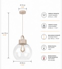 Pendant Lamp 1xE27 Hanson Latte